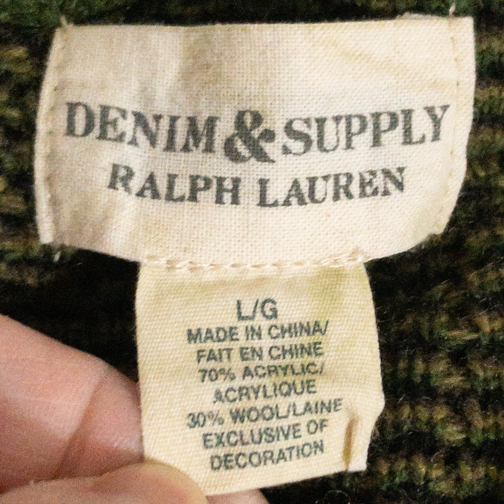 Denim & Supply Ralph Lauren Camo Shawl Cardigan Sweater Womens Large (38" Chest) - Picture 3 of 9